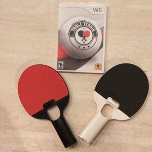 Rockstar Presents Table Tennis Nintendo Wii Game & Ping Pong Paddles New Sealed
